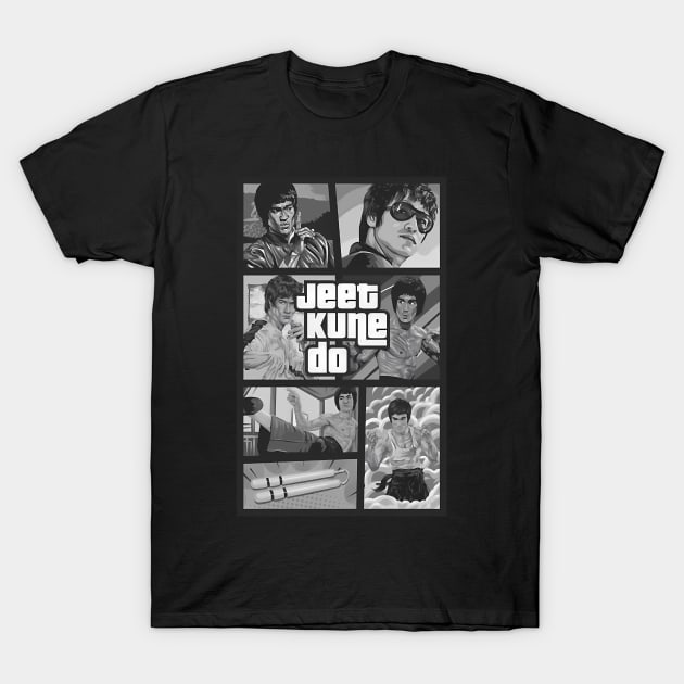 Vintage Movie Bruce Jeet Kune Do Be Water Lee T-Shirt by Garmentcrooks